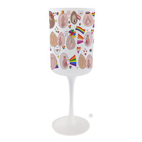 Lesbian Pride Wine Glass